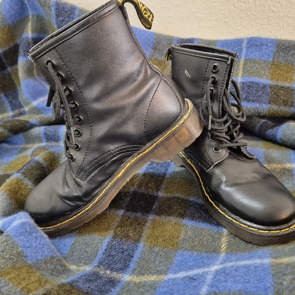 Dr. Martens Shoes - Dr. Martens Black Leather Moto Boots